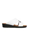Brotini Leather Struzzo Sandals In White