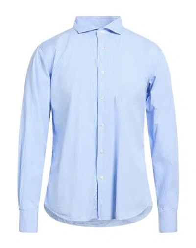Brouback Man Shirt Light Blue Size 17 Cotton