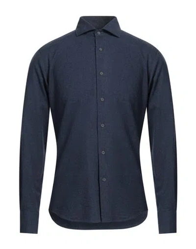 Brouback Man Shirt Navy Size 15 ½ Cotton In Navy Blue
