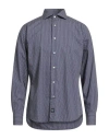 Brouback Man Shirt Navy Size 16 Cotton In Blue