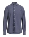 Brouback Man Shirt Navy Size 16 Nylon, Elastane In Blue