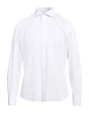 Brouback Man Shirt White Size 17 Cotton, Elastane