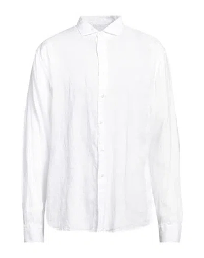 Brouback Man Shirt White Size 17 ¾ Linen In White