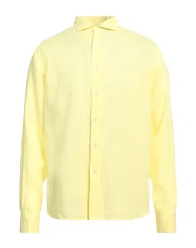 Brouback Man Shirt Yellow Size 16 ½ Linen In Yellow