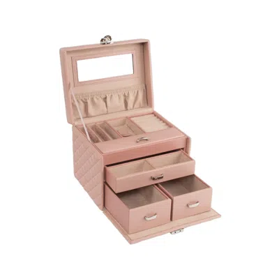 Brouk & Co . "leo" Blush Faux Leather Jewelry Box In Pink