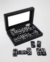 Brouk & Co Onyx Domino Set With Vegan Leather Case In Black