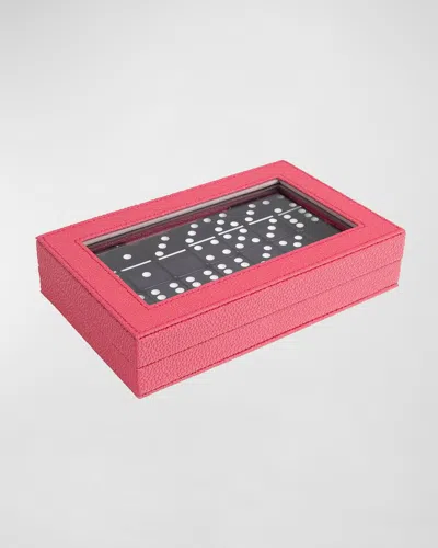 Brouk & Co Onyx Domino Set With Vegan Leather Case In Pink