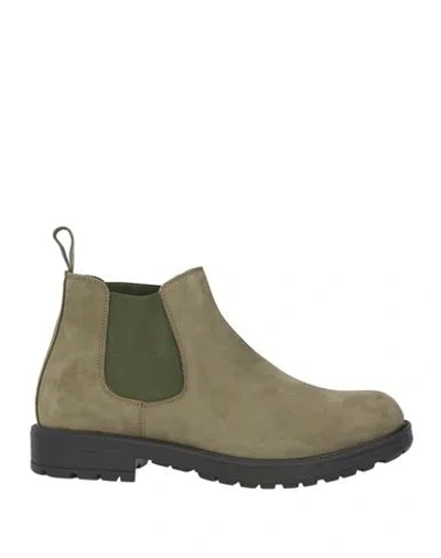 Brown Man Ankle Boots Military Green Size 7 Soft Leather