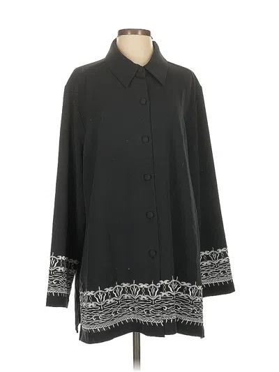 Pre-owned Brownstone Studio New York Long Sleeve Blouse In Black