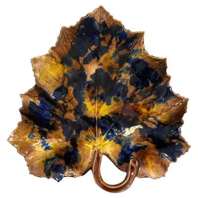 Pre-owned Brown-westhead & Moore Majolica Plate Owned By Fashion Legends Geraldine Stutz, Then André Leon Talley In Black
