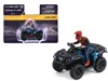 Brp Models Can-am Outlander Xt 1000r Atv Oxford Blue Metallic With Driver Figure 1/32 Diecast Model By Brp Mode In Blue