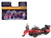 Brp Models Can-am Spyder Rt Limited 3-wheel Motorcycle Deep Marsala Red Metallic With Driver Figure 1/32 Diecas In Red