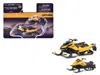 Brp Models Ski-doo Mxz Blizzard (trail Segment) Neo Yellow And Ski-doo Mxz 120cc (kid's Model) Neo Yellow Set O In Multi