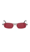 Bru Eyewear Aitken Sunglasses In 樱桃红