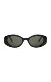 Bru Eyewear Bembridge Round-frame Acetate Sunglasses In Black