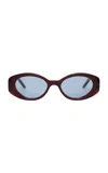Bru Eyewear Bembridge Round-frame Acetate Sunglasses In Burgundy