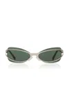 Bru Eyewear Cannon Metal Sunglasses In Black