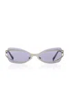 Bru Eyewear Cannon Metal Sunglasses In Purple