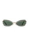Bru Eyewear Cannon Satinless Steeel Sunglasses In Black