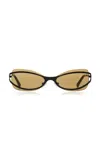 Bru Eyewear Cannon Satinless Steeel Sunglasses In Yellow