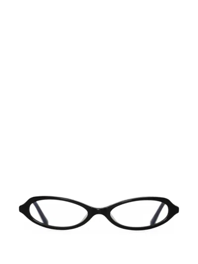 Bru Eyewear Echo Oval-frame Glasses In Black