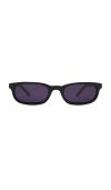 Bru Eyewear Flossie Wayfarer Sunglasses In 漆黑