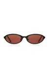 Bru Eyewear Poly Satinless Steeel Blue Light Glasses In Brown