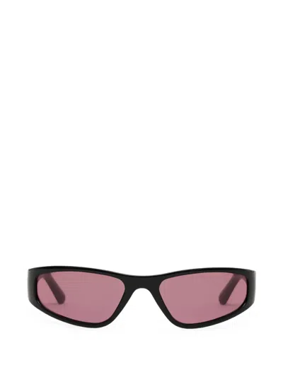 Bru Eyewear Strada Geometric-frame Sunglasses In Schwarz