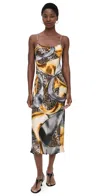 Bruceglen Python Rings Midi Slip Dress Python Rings In Multi