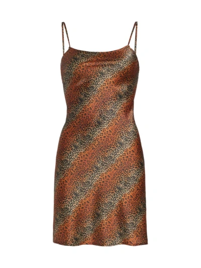 Bruceglen Women's Leopard Slip Minidress In Brown