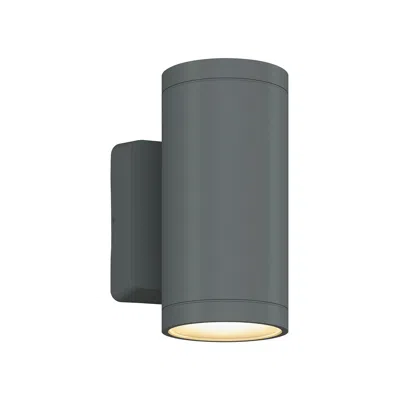 Bruck Lighting 4" Cylinder Outdoor Silver Up & Down Wall Light