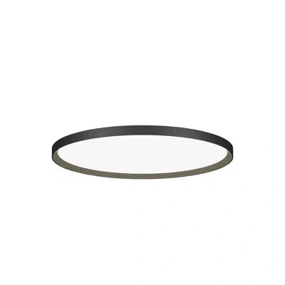 Bruck Lighting Apollo 1 - Light Simple Circle Led Flush Mount In Black