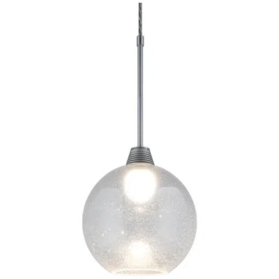 Bruck Lighting Bobo 3 8.5" Led Matte Chrome Pendant W/ Clear Glass Shade