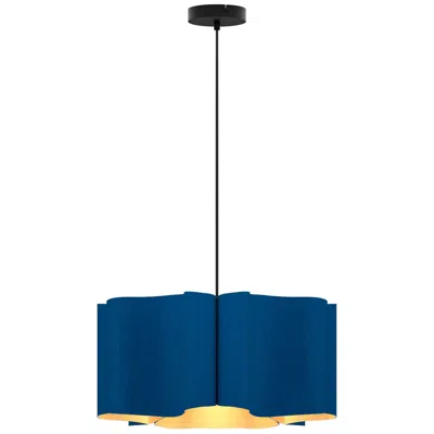 Bruck Lighting Bruck Paulina 19 3/4" Wide Blue Wooden Pendant Light - Made To Order