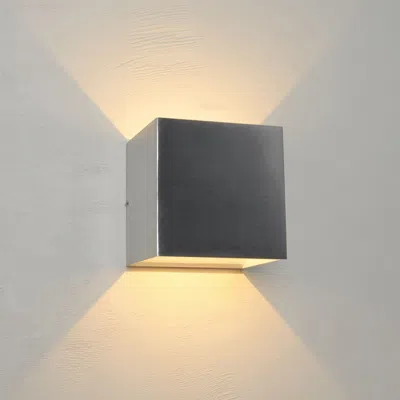 Bruck Lighting Bruck Qb 4 1/2" High Brushed Chrome Led Wall Sconce