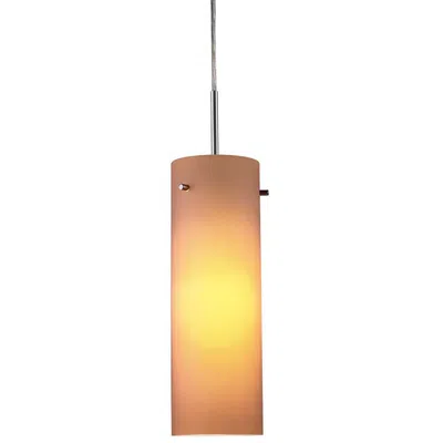 Bruck Lighting Bruck Titan 1 4"w Matte Chrome Mini Pendant With Amber Glass