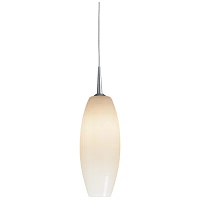 Bruck Lighting Ciro 3 3/4" Handcrafted White Glass Led Mini Pendant