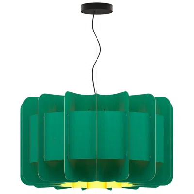 Bruck Lighting Clarissa Pendant Wep Light Petrol Black Canopy Size 29.8 Made To Order
