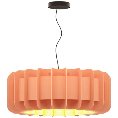 Bruck Lighting Clarissa Pendant Wep - Rose Shade - Black Canopy - Size 29.1 Made To Order
