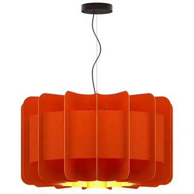 Bruck Lighting Clarissa Pendant Wep Terracotta Shade Black Canopy Size 29.8 Made To Order