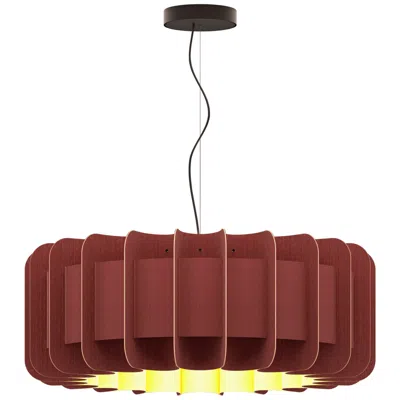 Bruck Lighting Clarissa Pendant Wep Violet Shade Black Canopy Size 29.1 Made To Order
