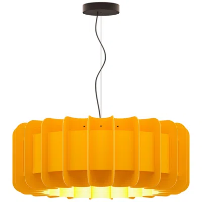 Bruck Lighting Clarissa Pendant Wep Yellow Shade Black Canopy Size 29.1 Made To Order