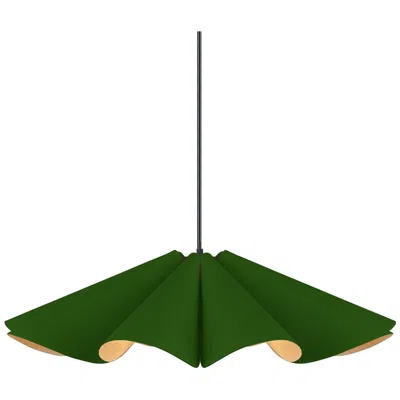 Bruck Lighting Delfina Pendant Wep Light - Black Finish - Green Shade Made To Order
