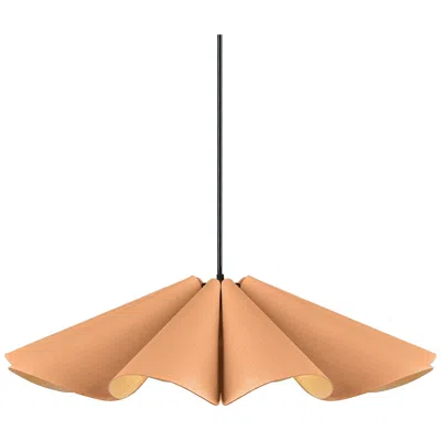 Bruck Lighting Delfina Pendant Wep Light - Black Finish - Petribi Shade Made To Order