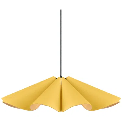Bruck Lighting Delfina Pendant Wep Light - Black Finish - Yellow Shade Made To Order