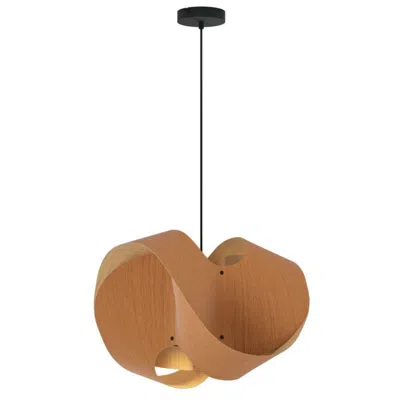 Bruck Lighting Elvira 50 19.6" Wide Modern Beech Recycled Wood Pendant - Made To Order