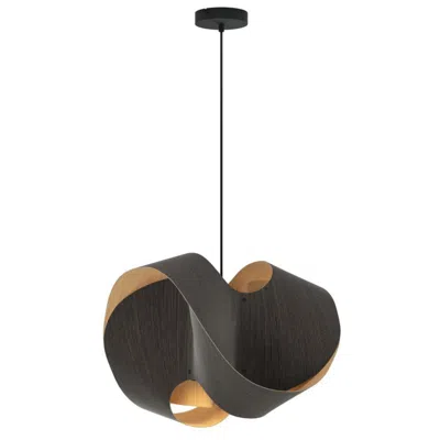 Bruck Lighting Elvira 50 19.6" Wide Modern Ebony Recycled Wood Pendant - Made To Order