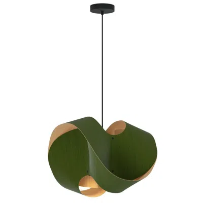 Bruck Lighting Elvira 50 19.6" Wide Modern Green Recycled Wood Pendant - Made To Order
