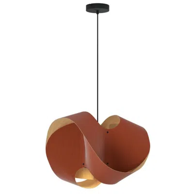 Bruck Lighting Elvira 50 19.6" Wide Modern Terracotta Recycled Wood Pendant Made To Order