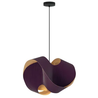 Bruck Lighting Elvira 50 19.6" Wide Modern Violet Recycled Wood Pendant - Made To Order